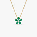 Emerald and Diamond Floral Pendant