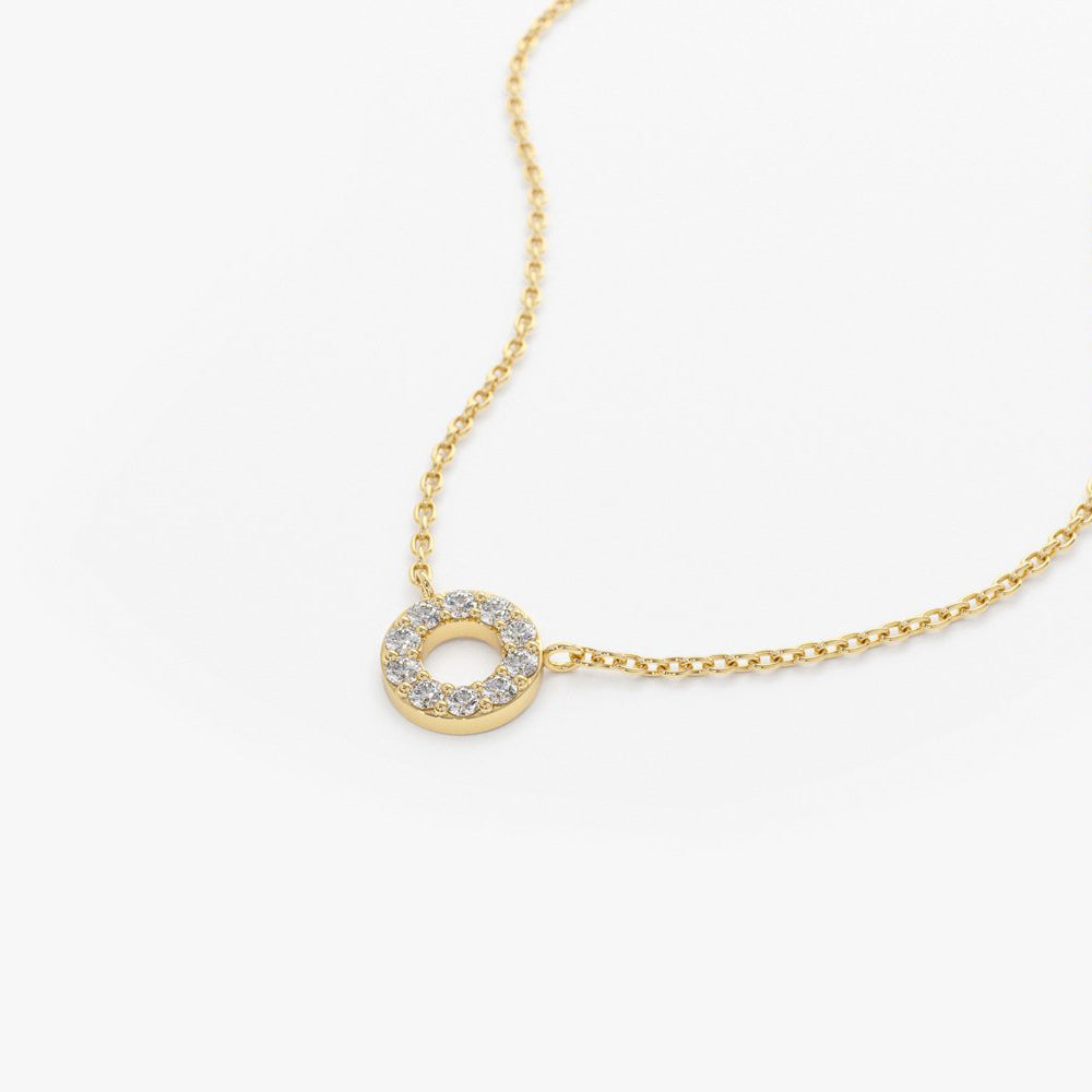 Mini Diamond Circle Necklace