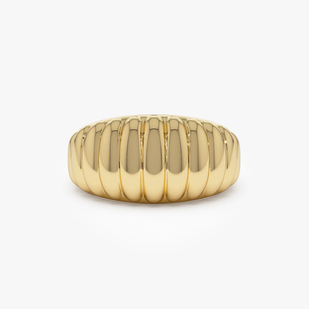 Chunky Ribbed Statement Ring