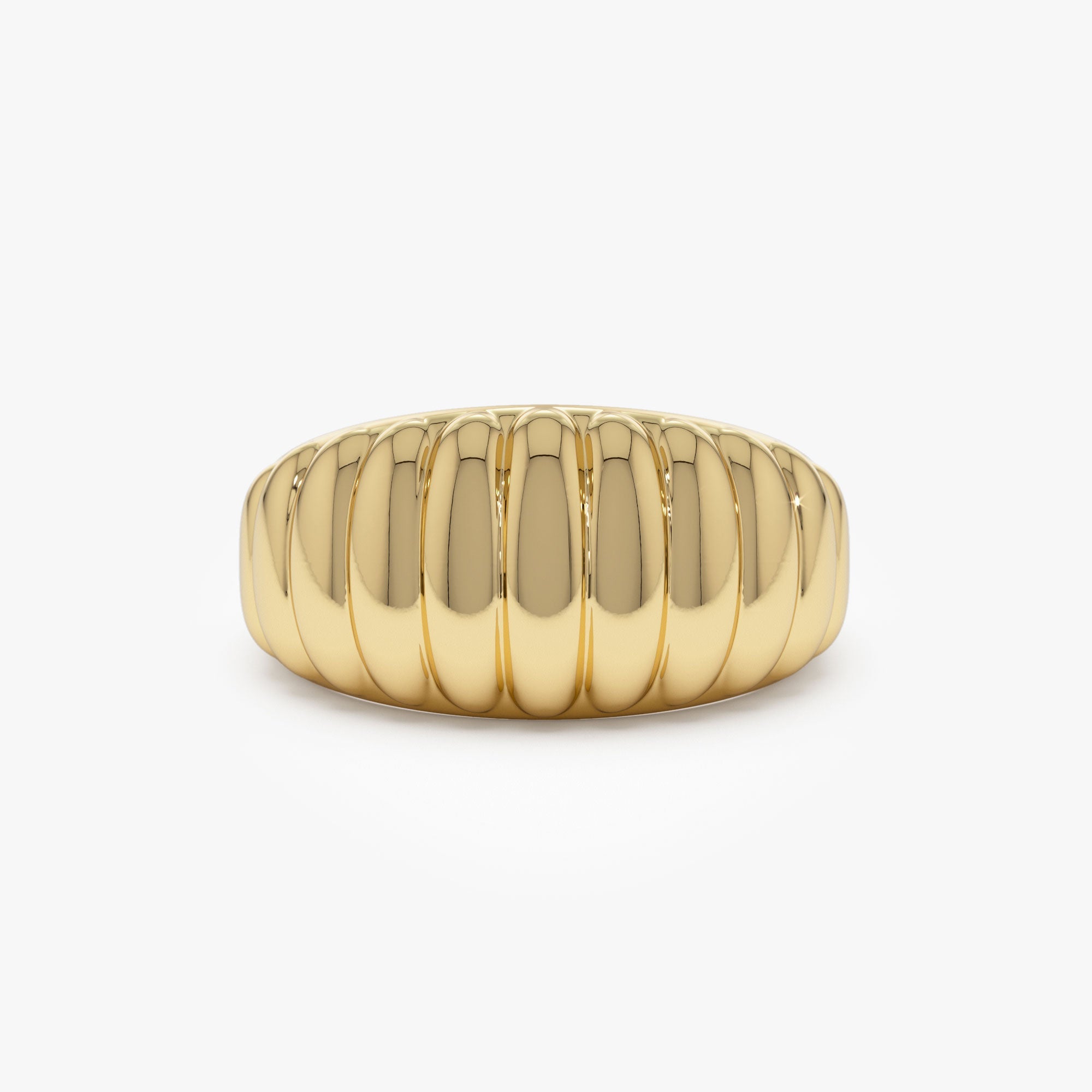 Chunky Ribbed Statement Ring