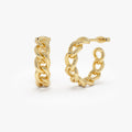 Chain Link Statement Hoop Earrings