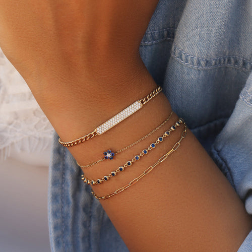 Bezel Set Sapphire Tennis Bracelet