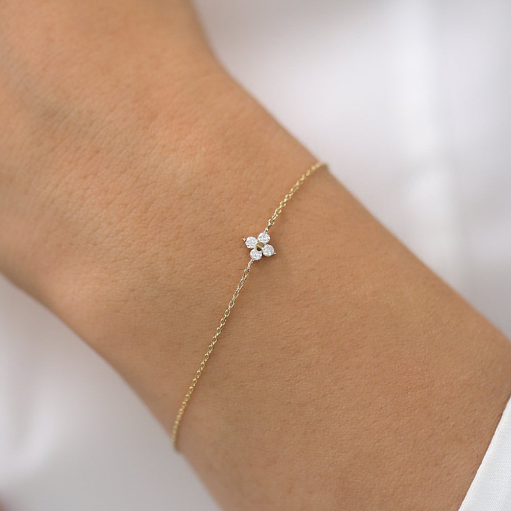Diamond Clover Bracelet