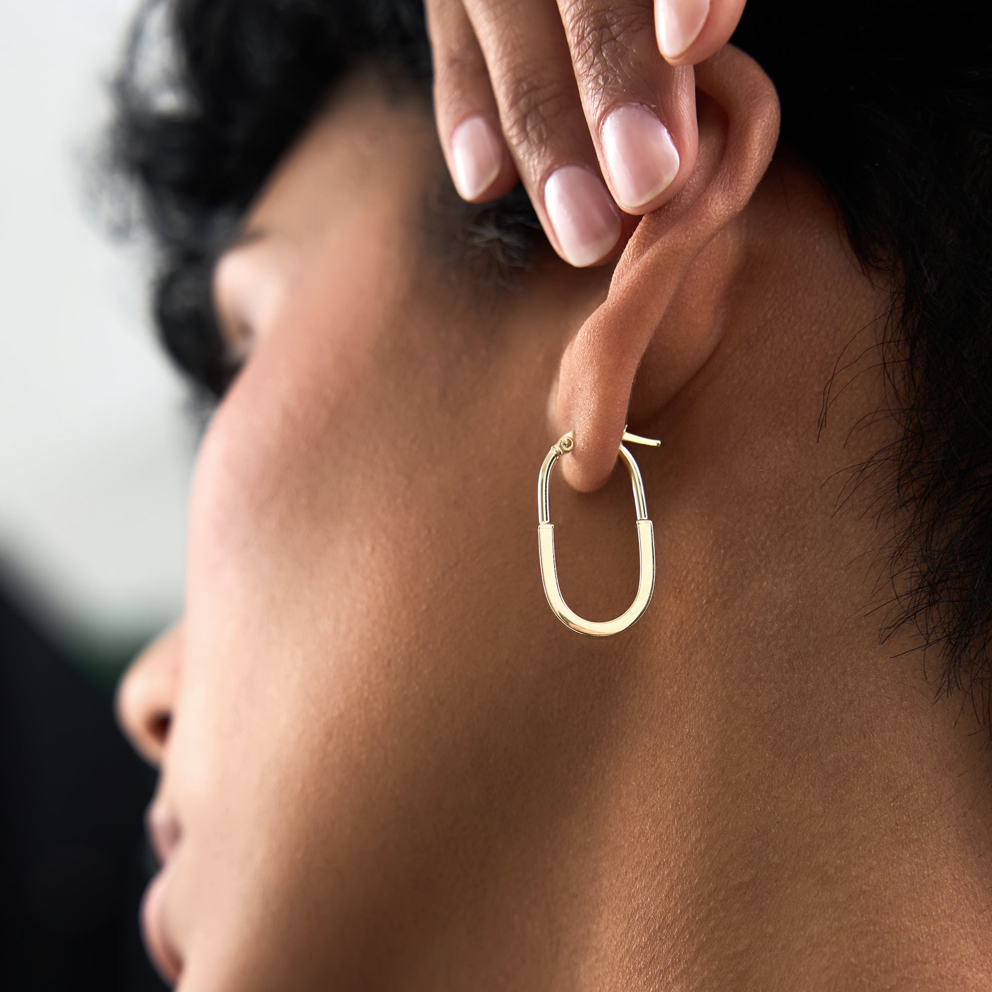 Flat Edge Hoop Earrings