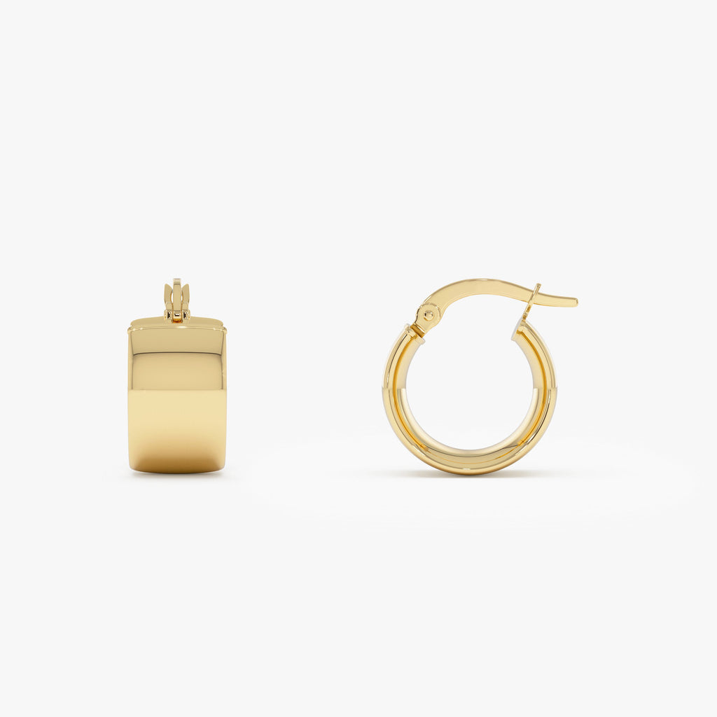 8MM Wide Hoop Earrings