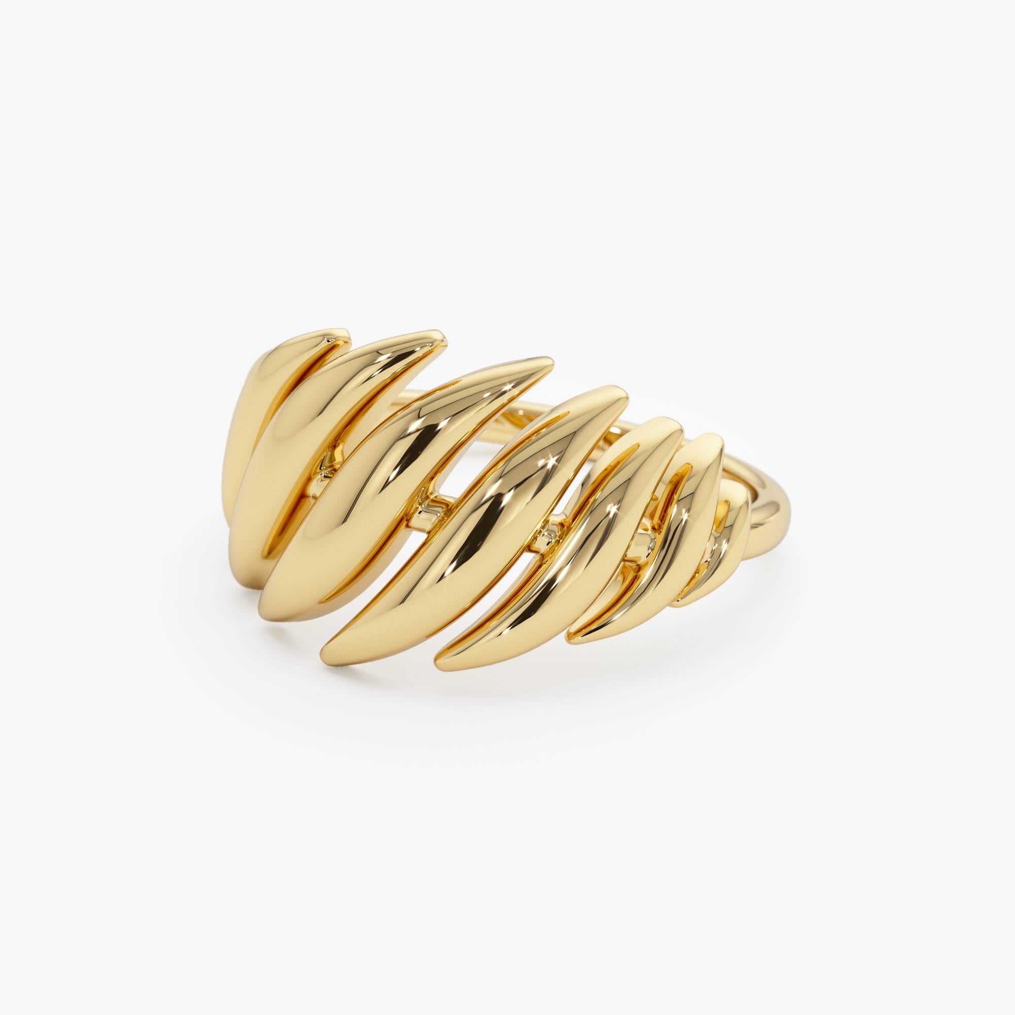Chunky Wave Dome Cocktail Ring