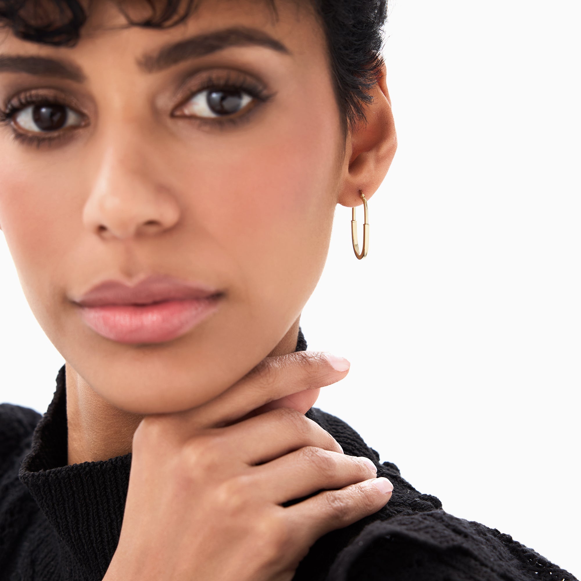 Flat Edge Hoop Earrings