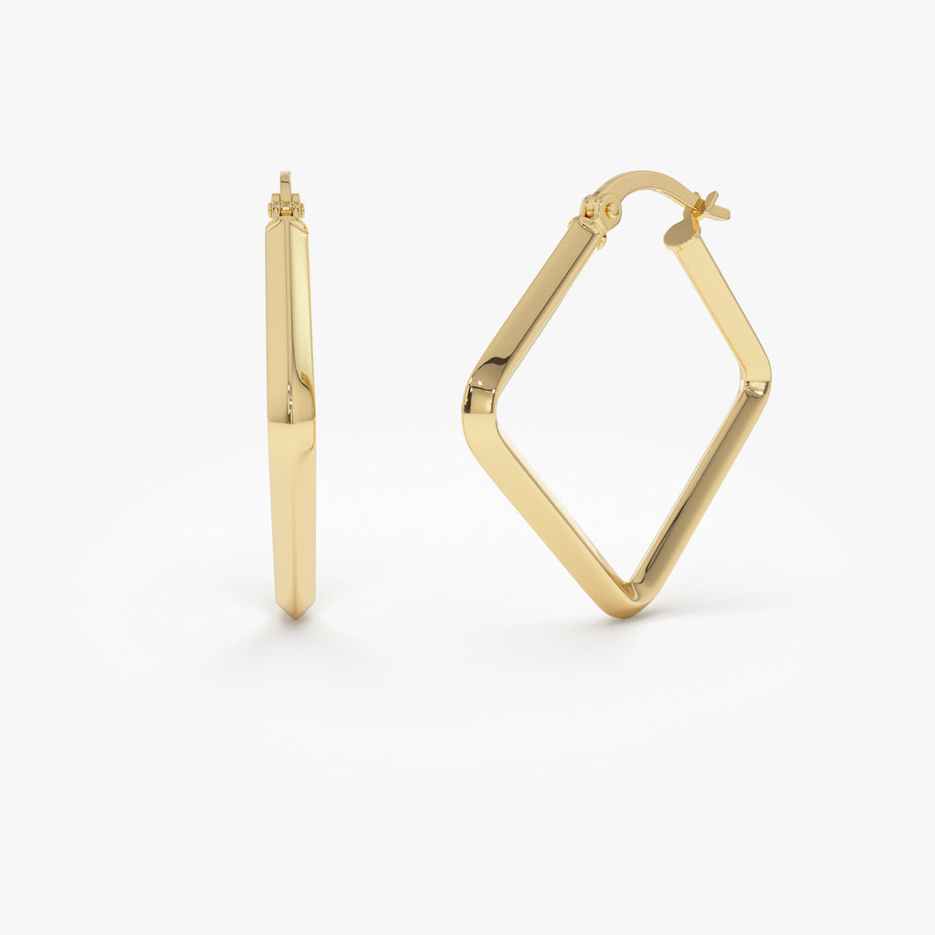 Geometric Shaped  Square Hoop Earrings