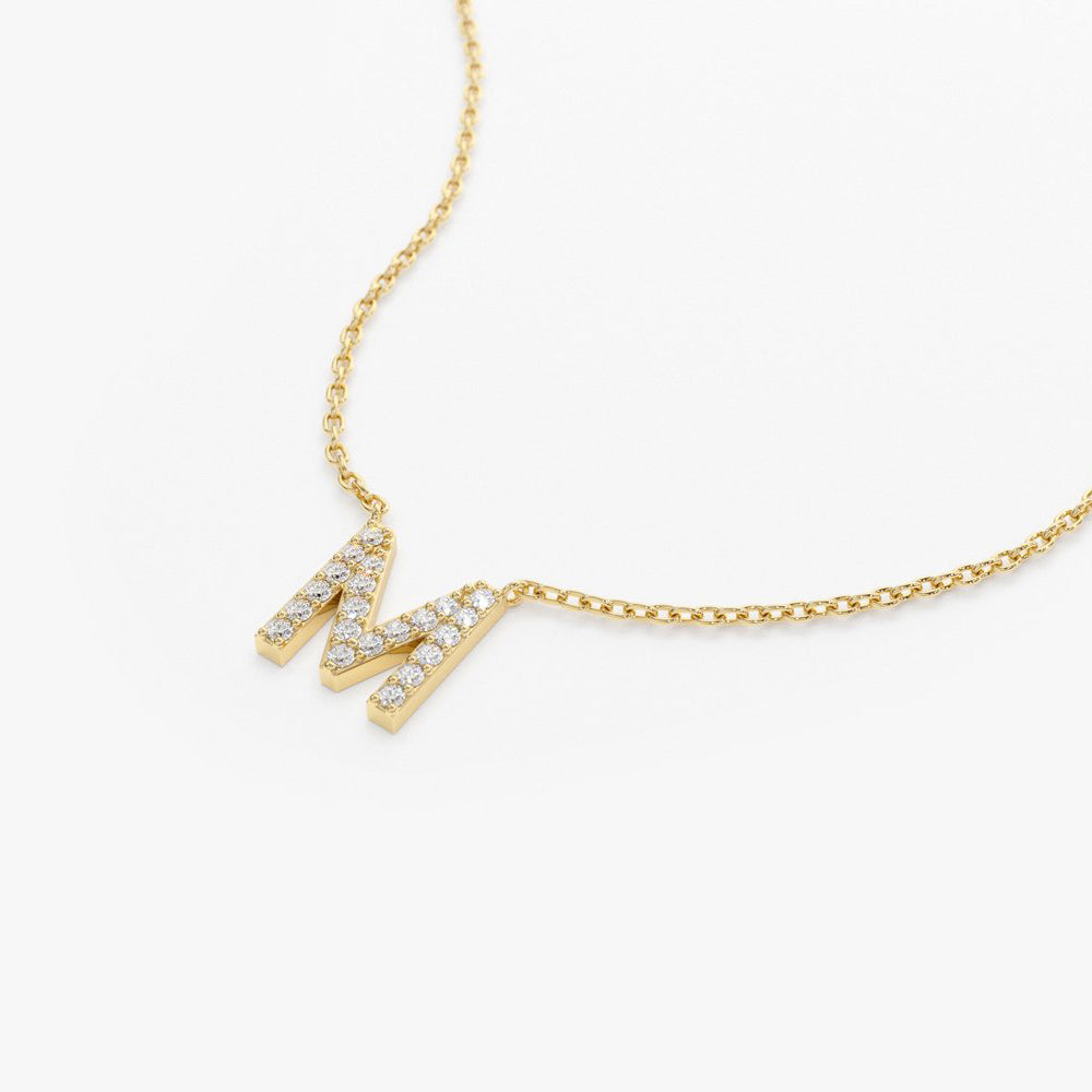 Diamond Initial Necklace