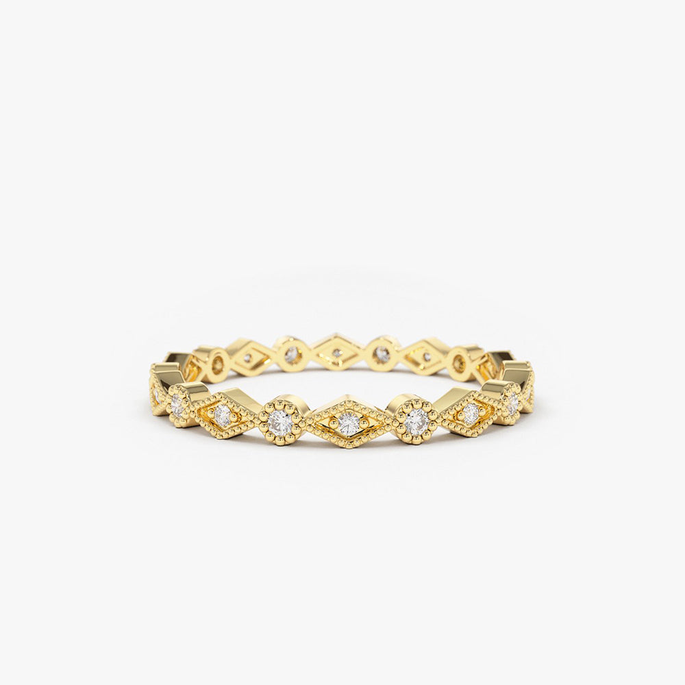 Art Deco Diamond Eternity Band