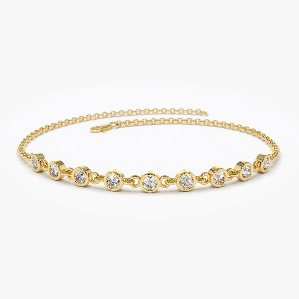 Bezel Set Diamond Bracelet