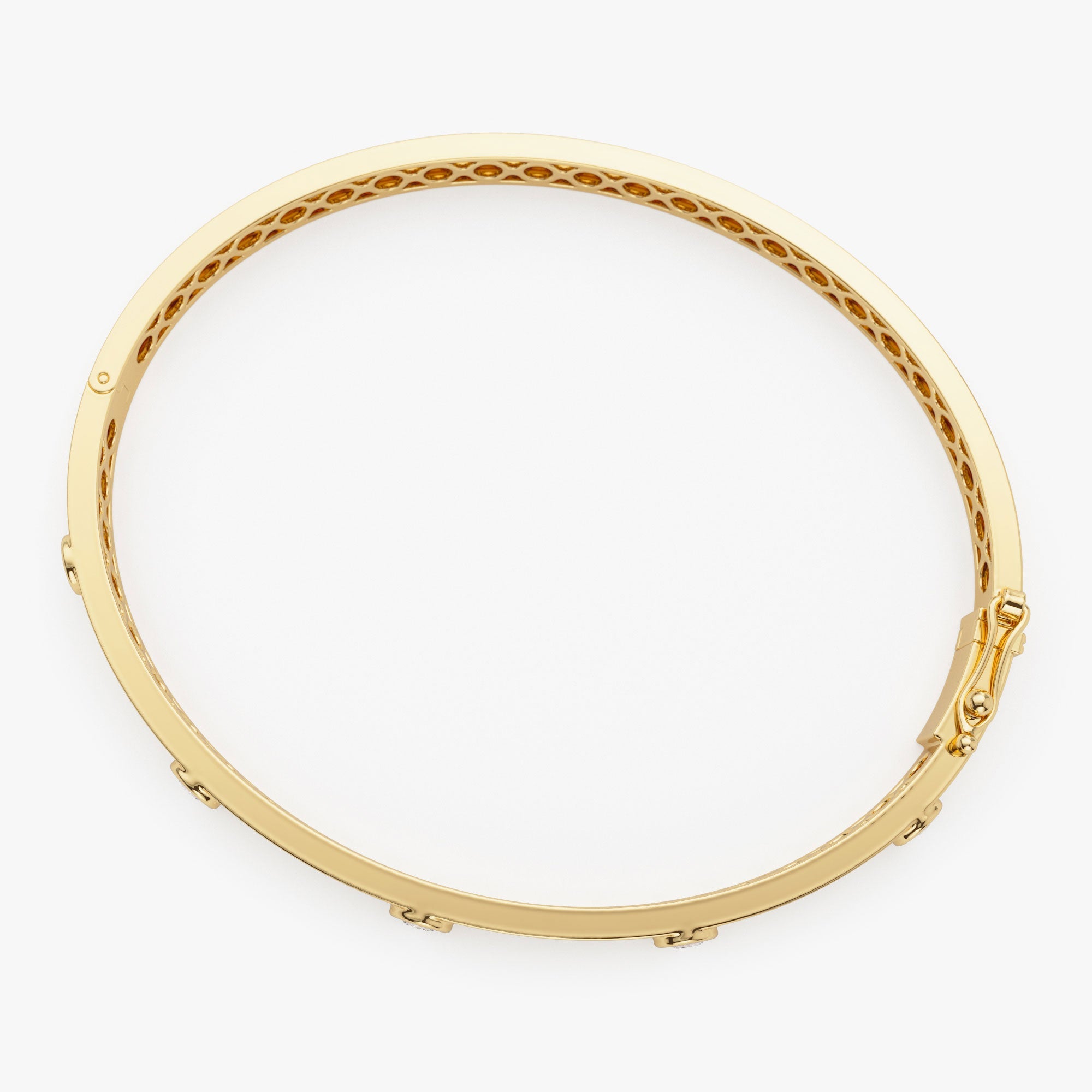 Round Diamond Bangle Bracelet