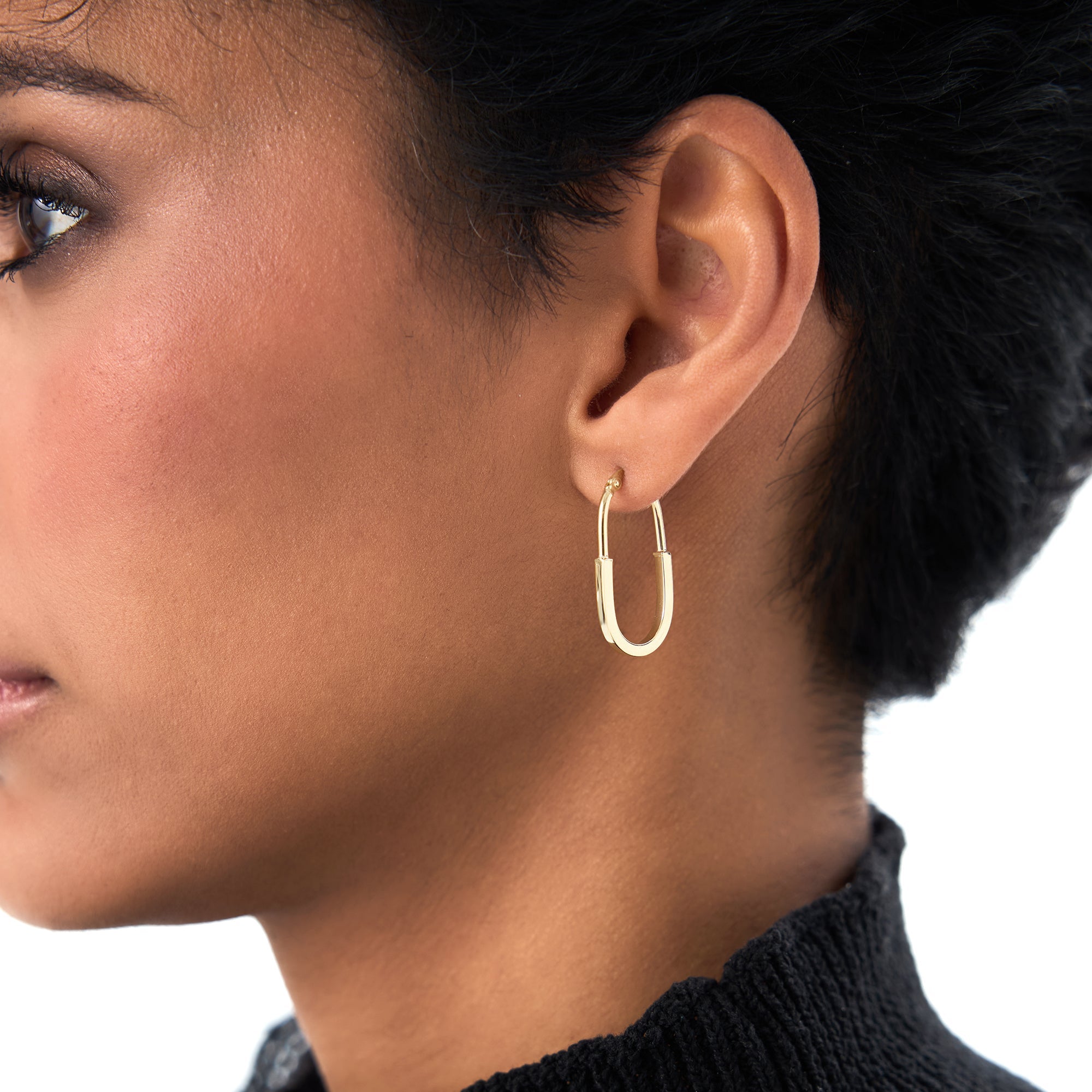 Flat Edge Hoop Earrings