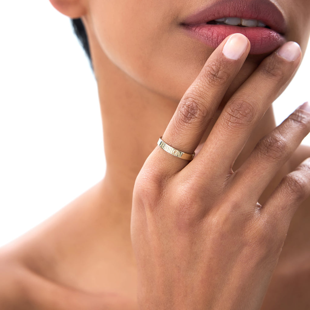 Custom Name Engraved Band Ring