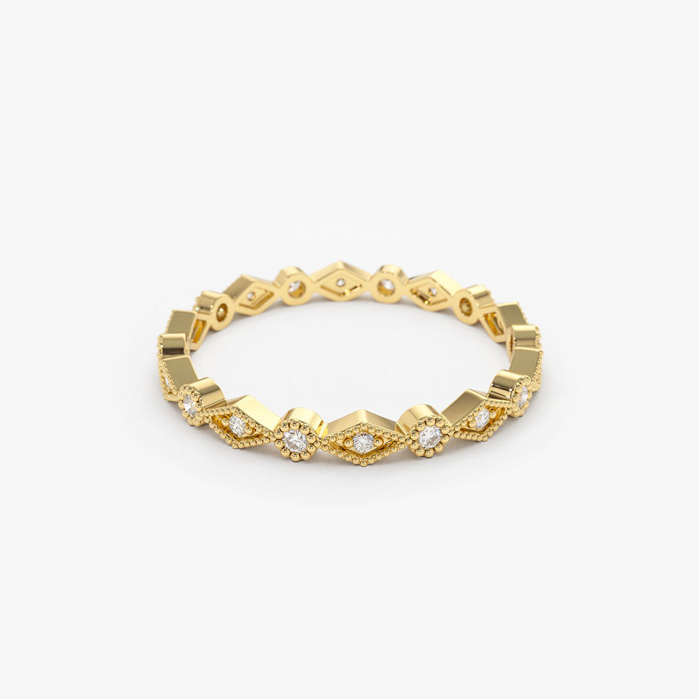 Art Deco Diamond Eternity Band