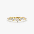 Symmetrical Baguette and Round Diamond Wedding Ring